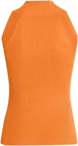Vista 3 de Zewuai - Camiseta sin mangas de punto sexy con cuello alto y corte frontal, para mujer