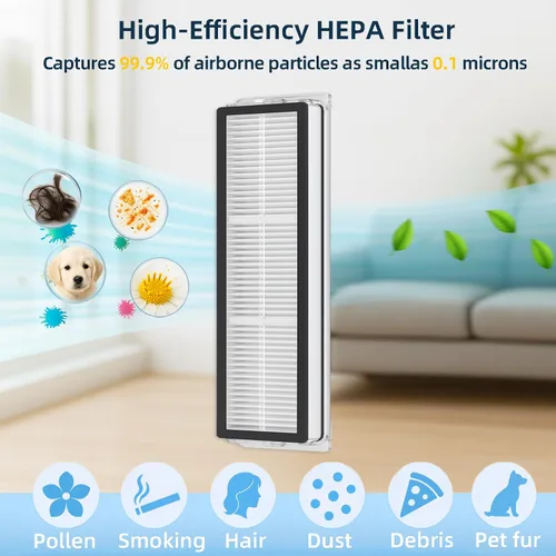 Vista 5 de Kit de accesorios D10 Plus de 18 piezas compatibles con DreameBot D10 Plus (RLS3D) / Dreame D10 Plus Robot Aspirador Piezas de Repuesto 2 Cepillos