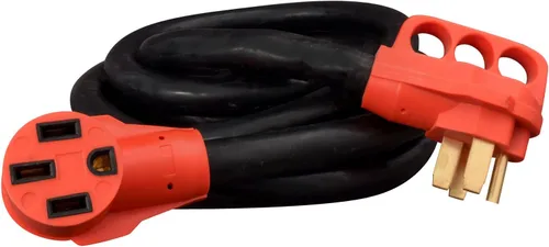 Vista 8 de Valterra Mighty Cord RV - Cable de extensión de 30 amperios, cable de extensión de alimentación de 50 pies, color rojo