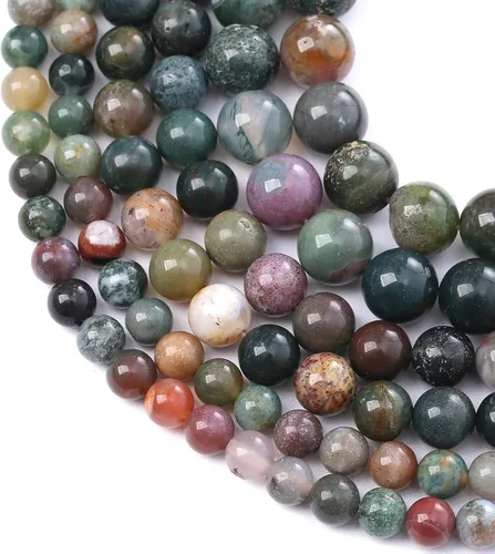 Vista 30 de 90 PIEZAS 4MM Cuentas de Piedra Sangrienta Africana Cuentas de Piedras Preciosas Naturales Redondas para Hacer Joyas DIY Piedra de Energía