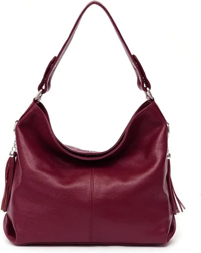 Vista 62 de Moda suave cuero genuino borla mujer bolso señoras hombro mensajero hobo bolso