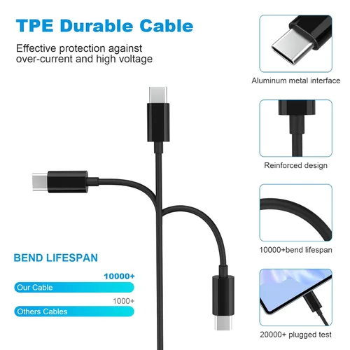 Vista 5 de Alitutumao Cable de carga USB tipo C 3 en 1 compatible con DJI Mini 3 Pro, Mini 4 Pro, Mavic 3, Air 2S, Avata Drone DJI FPV Control remoto