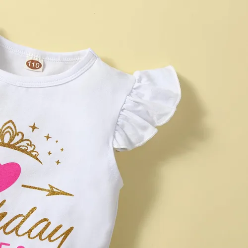 Vista 3 de Vestido de princesa de cumpleaños para niñas pequeñas, chaleco sin mangas, falda tutú de malla con lunares