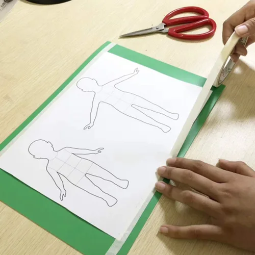 Vista 6 de 2 piezas de regla de curva francesa para niños para diseño de patrones humanoides de costura, reglas de curva francesa para medición de ropa, papel