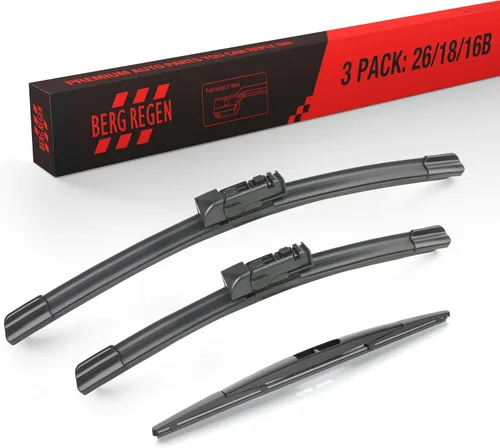 Vista 19 de BERG REGEN Escobillas limpiaparabrisas de 15"+15" con escobilla trasera de 13" - Juego de repuesto automotriz para Jeep Wrangler JK 2008 2009 2010