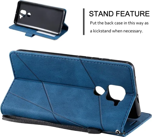 Vista 5 de Funda para Xiaomi Redmi Note 9 Caso,Funda para Xiaomi Redmi Note 9 M2003J15SG M2003J15SS / Redmi 10X 4G M2004J7AC M2003J15SC Funda Flip PU Funda