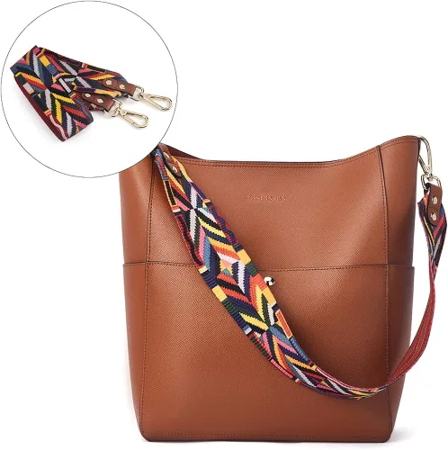 Vista 6 de BOSTANTEN - Bolsos de cuero al hombro tipo balde para mujer
