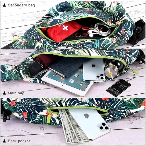 Vista 5 de HUA ANGEL Bolso bandolera para hombres y mujeres, mochila casual para viajes, senderismo, gimnasio