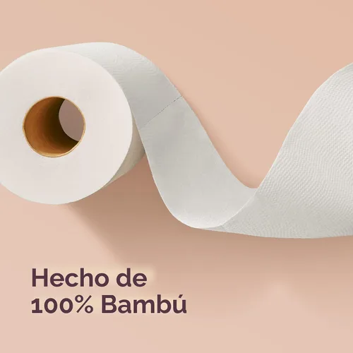 Vista 2 de Amazon Aware Papel higiénico 100% bambú de 3 capas, sin perfume, 24 rollos, certificado FSC, 350 hojas, 8400 unidades, paquete de 24, sin plástico