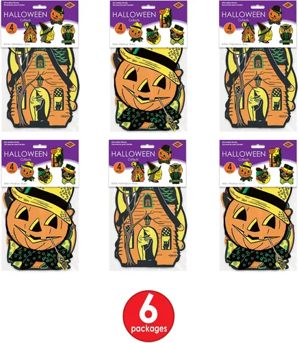 Vista 5 de Beistle Recortes de Halloween 24 piezas, 8.5-9.25 pulgadas, multicolor