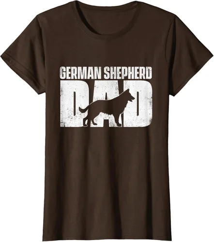 Vista 18 de Camiseta de pastor alemán para el día del padre del dueño de perros caninos, Negro