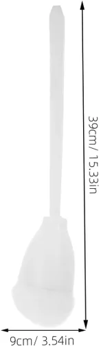 Vista 3 de KALLORY Juego de 4 cepillos de baño de 15.35 pulgadas con mango ergonómico, cuenco para manchas rebeldes para bañera y baño, herramienta de limpieza