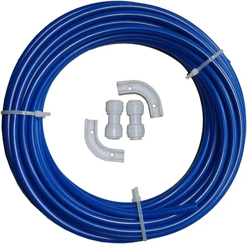 Vista 7 de Tubo de 1/4 pulgada O.D. Longitud 16.4 pies (16.4 ft) Tubo de filtro de agua RO negro PE, uso con sistemas de ósmosis inversa, filtros de agua