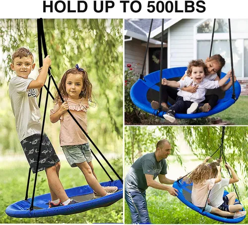 Vista 6 de RedSwing Columpio para niños en interiores y exteriores, columpio redondo grande de 43/40 pulgadas, ideal para árboles, columpios, patio trasero
