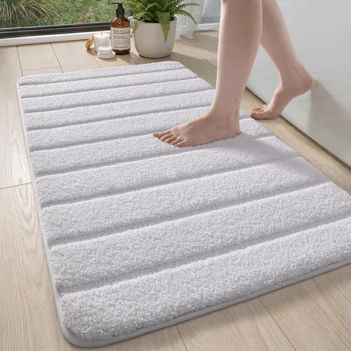 Vista 10 de DEXI Alfombras de baño de 30 x 17 pulgadas, lavables a máquina, antideslizantes, de microfibra suave, absorbente, de secado rápido, para suelo