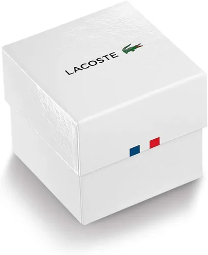Vista 6 de Lacoste Reloj de cuarzo para hombre con correa de acero inoxidable, plata, 20 (Modelo 201136), Plateado, Reloj de cuarzo