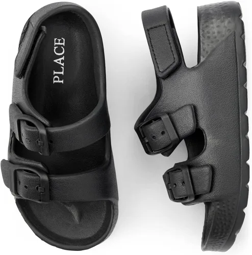 Vista 2 de The Children's Place Boy's and Toddler Buckle Slides with Backstrap Sandal