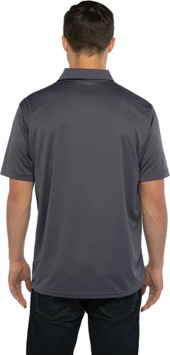 Vista 2 de Vantage Apparel NCAA Polo Premium para Hombre, de Alta Calidad, con Absorción de Humedad, Blanco, Ícono