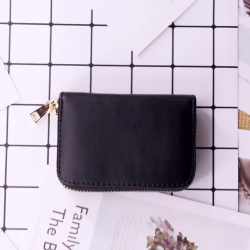 Vista 6 de Abc Story Cute piel órgano monedas Key Billetera Titular de la tarjeta cartera con cierre para mujer