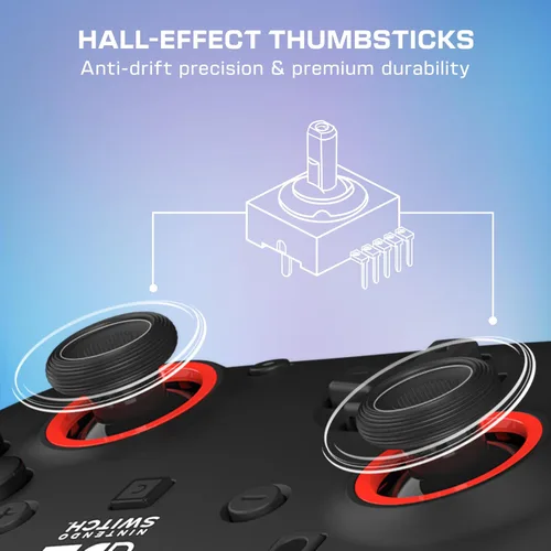 Vista 3 de Turtle Beach Rematch Wired Gaming Controller - Officially Licensed for Nintendo Switch 2, Nintendo Switch/Switch Lite/OLED – Hall-Effect