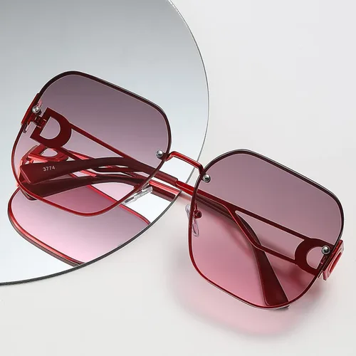 Vista 7 de 100 CLASSIC Elegantes gafas de sol cuadradas de gran tamaño para hombres y mujeres ligeras de metal protección UV400 lente FHD