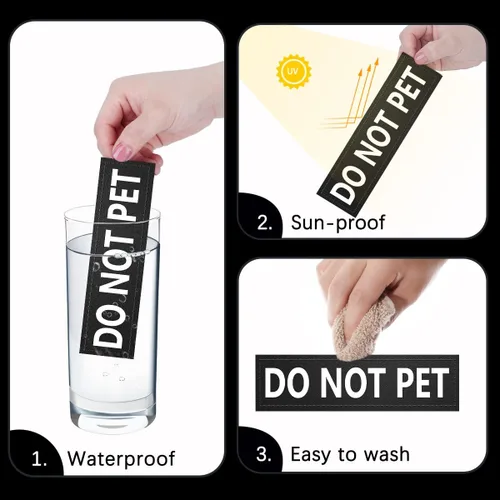 Vista 3 de NOYAL Parches de chaleco para perro, perro de servicio/en entrenamiento/apoyo emocional/perro de terapia/parches de poliuretano para no mascotas; 2