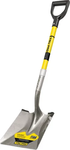 Vista 6 de Truper 31197 Tru Tough - Pala corta de punta cuadrada con mango en D de 19 pulgadas, madera de 19 pulgadas