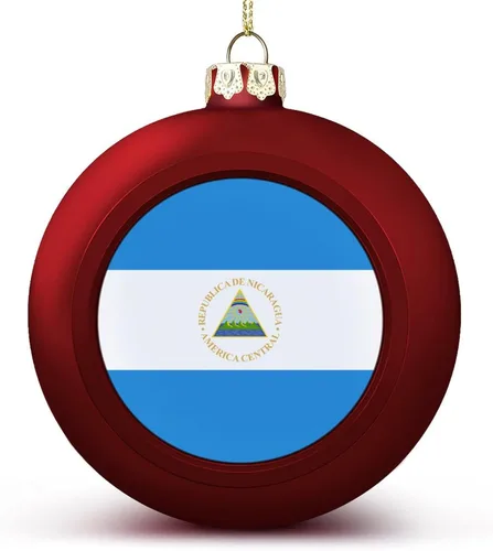 Vista 11 de Adornos de bolas de Navidad con bandera de Corea del Sur para Navidad, bolas de Navidad de estilo dorado para decorar 1 unidad