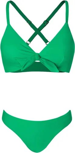 Vista 7 de CUPSHE - Conjunto de bikini de dos piezas para mujer, estampado floral y detalle de nudo de conejo