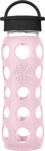 Vista 15 de Lifefactory Botella de agua de vidrio sin BPA de 12 onzas con tapa clásica y funda protectora de silicona, Marigold Caléndula