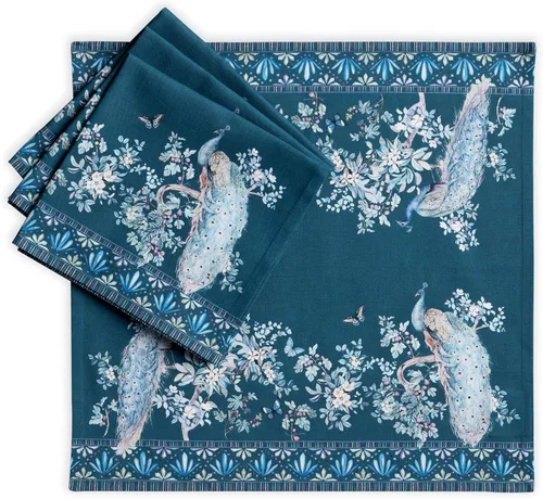 Vista 143 de Maison d' Hermine Juego de 4 servilletas de tela 100% algodón, suaves y duraderas, servilletas cuadradas reutilizables para uso diario, lavables