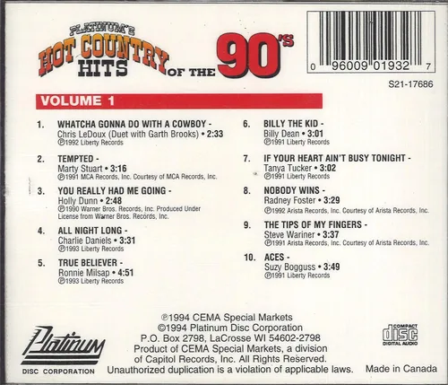 Vista 2 de Hot Country Hits of 90's 1