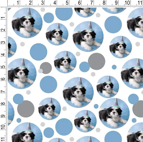 Vista 2 de GRAPHICS & MORE Shih Tzu Dog - Rollo de papel de regalo para fiesta de cumpleaños