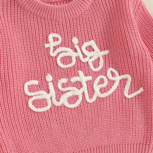Vista 39 de VISGOGO Suéter a juego para hermanitas grandes y pequeñas, ropa de una sola pieza