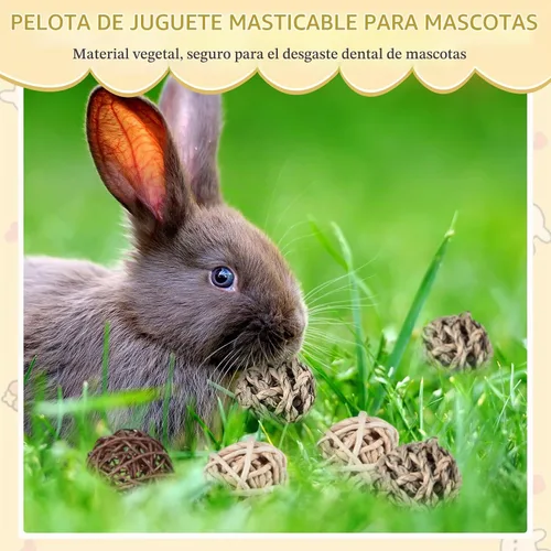 Vista 6 de Sosation Paquete de 24 juguetes de conejillos de indias, bolas de juego para animales pequeños, masticables, golosinas para morder, juguetes
