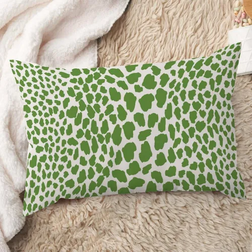 Vista 168 de ArogGeld Funda de cojín con flores verdes y blancas con flores grises y negras y hojas verdes en estilo chinoiserie, funda de almohada cuadrada