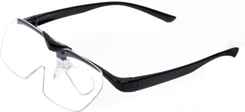 Vista 2 de OKH Lupas, aumento del 160%, lente abatible hacia abajo, lentes de lupa manos libres para trabajo cercano, lectura, costura, manualidades
