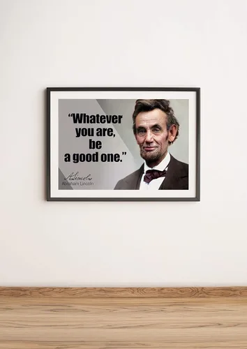 Vista 6 de Abraham Lincoln - Póster inspirador motivacional para el aula, mentalidad de crecimiento, maestros, recuerdos históricos, decoración educativa