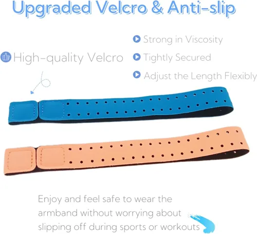 Vista 4 de Paquete de 2 brazaletes para monitor de frecuencia cardíaca, correas elásticas compatibles con Orange Theory Fitness, OTF, OT Beat Burn, Polar