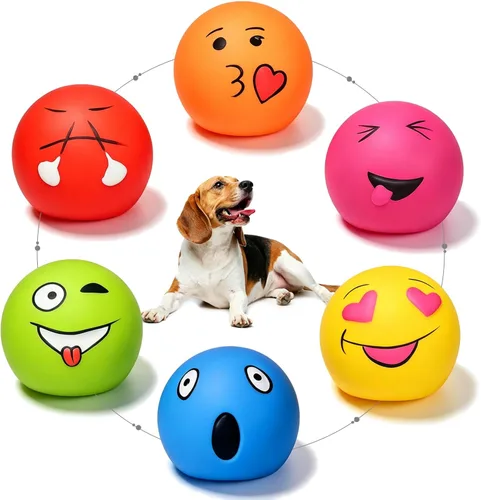 Vista 9 de HOLYSTEED Juguetes chirriantes de látex para perros pequeños, mini raza Forma de hamburguesa colores surtidos