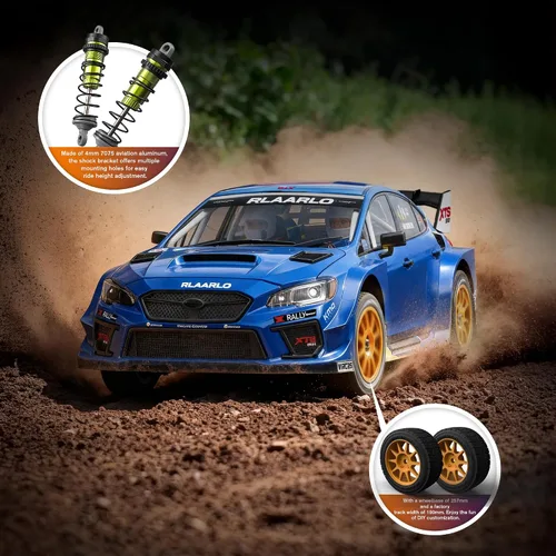 Vista 3 de RIAARIO 1/10 RC Rally Car Roller Fibra de carbono, azul, a partir de 14 años Rodillo