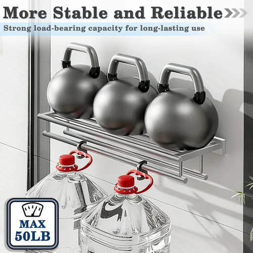 Vista 8 de Alise Toallero, Estante de Toallas con Barras Dobles para Lavabo de Baño, SUS 304 Acero Inoxidable de Montaje en Pared, 40.6 cm Níquel Cepillado