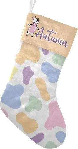 Vista 20 de Calcetines de Navidad con lindo panda verde personalizado con nombre, medias de Navidad personalizadas para la temporada de vacaciones familiares