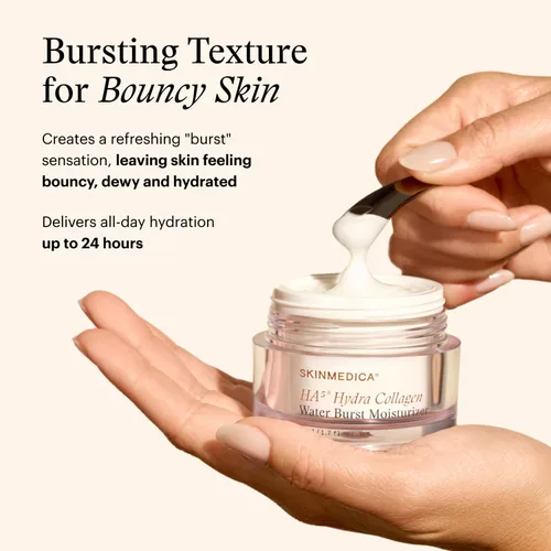 Vista 4 de SkinMedica HA5 Hydra Collagen Water Burst - Hidratante facial con colágeno vegano, crema facial con complejo de barrera de microbioma