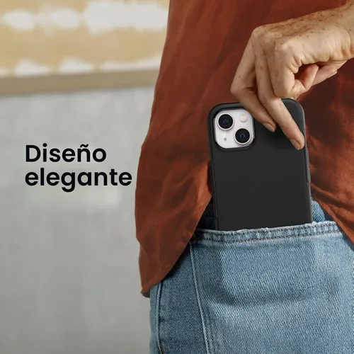 Vista 3 de OtterBox Funda para iPhone 13 (SOLAMENTE) de la Serie Symmetry - Negro, Ultra-Elegante, Compatible con Carga Inalámbrica, Bordes Elevados Protegen