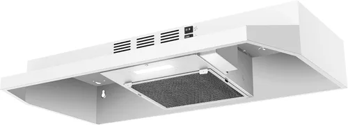 Vista 16 de SNDOAS Campana extractora negra de 24 pulgadas, Campana extractora sin conductos para debajo del gabinete, Campana extractora de cocina de acero