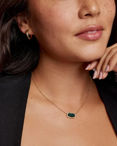 Vista 124 de Kendra Scott - Collar Elisa con dije para mujer, joyería de moda, chapado en oro de 14 quilates