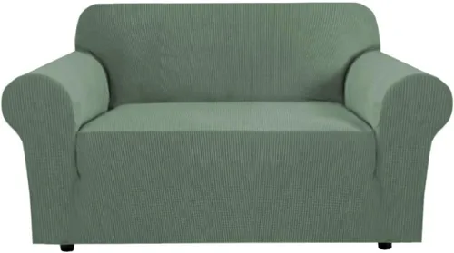 Vista 62 de H.VERSAILTEX Funda elástica para sofá, fundas suaves para muebles de 3 cojines, con tela jacquard gruesa a cuadros con parte inferior elástica, sofá