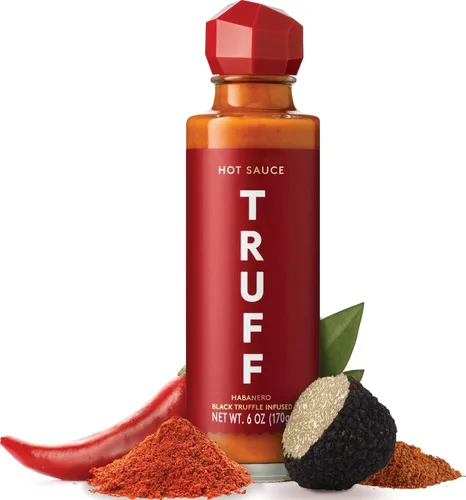 Vista 17 de TRUFF Paquete de 4 mini juego de salsa picante, botellas de viaje portátiles de salsa picante gourmet, trufa negra y chiles, idea de regalo