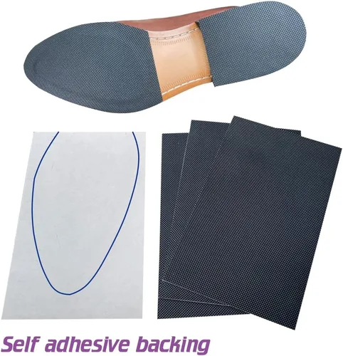Vista 3 de Unikstep 4 protectores de suela de zapatos, almohadillas antideslizantes para la parte inferior del zapato y el talón, adhesivo autoadhesivo Negro